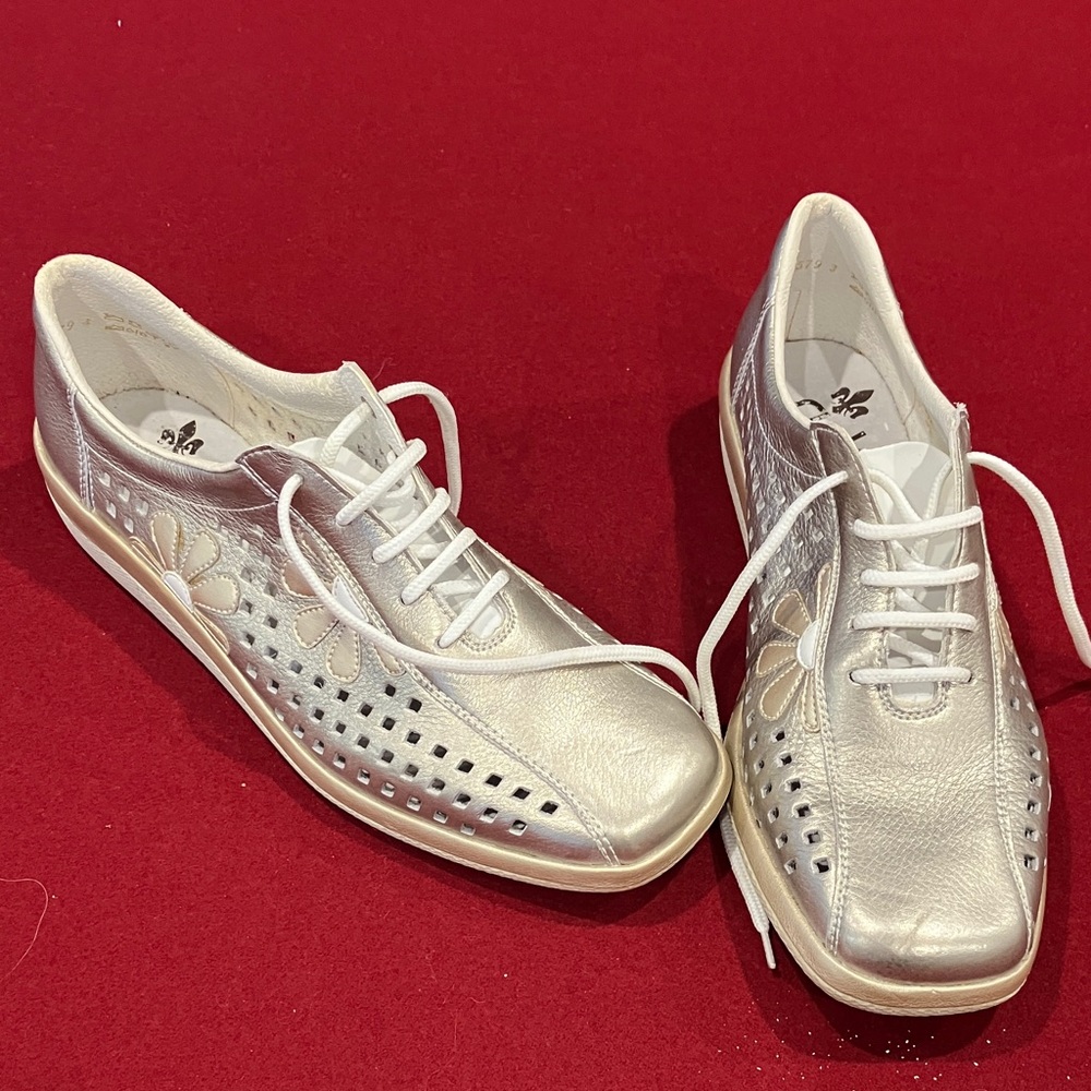 Rieker Silver Floral Women's Sneakers